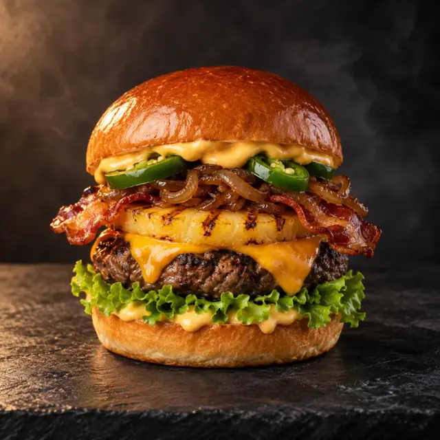 Wizualizacja: Burger Hawajski